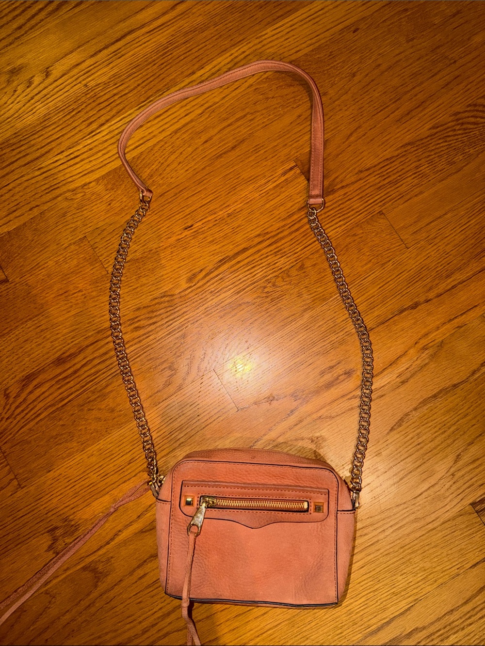 Rebecca Minkoff Nubuck Leather Crossbody Bag with Chain Strap
